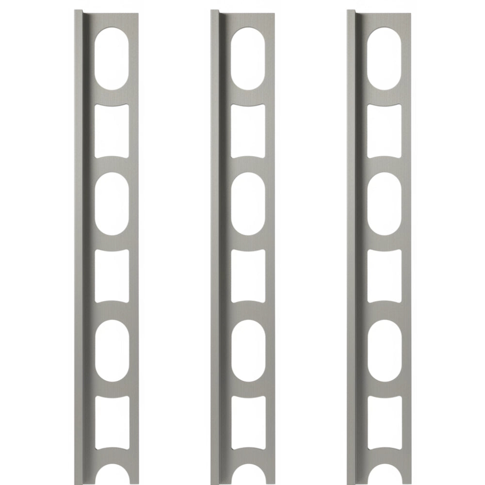 Profili in alluminio verniciato colore grigio cemento 113 a l per finitura parete proangle *** pezzi 3 pz, confezione 1