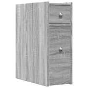 Mobiletto da bagno stretto con ruote 21,5 x 50 x 60 cm pratico contenitore stile Sonoma grigio 02_0050660