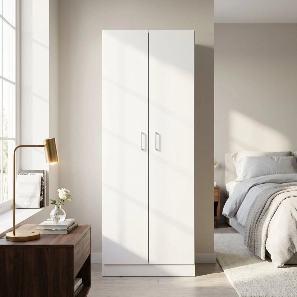 Armadio due ante in Legno Composito cm 77x50x190 - NORM