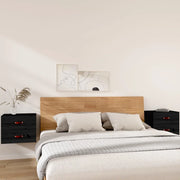 Comodini a Muro 2 pz-Set di 2 Tavolino da notte Nero 50x36x40 cm 195701