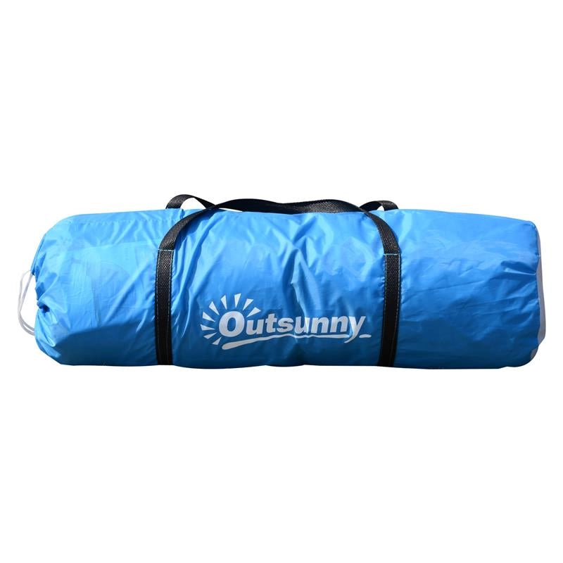 TENDA DA CAMPEGGIO PER 6 PERSONE 460×230×195CM COLORE AZZURRO E BIANCO