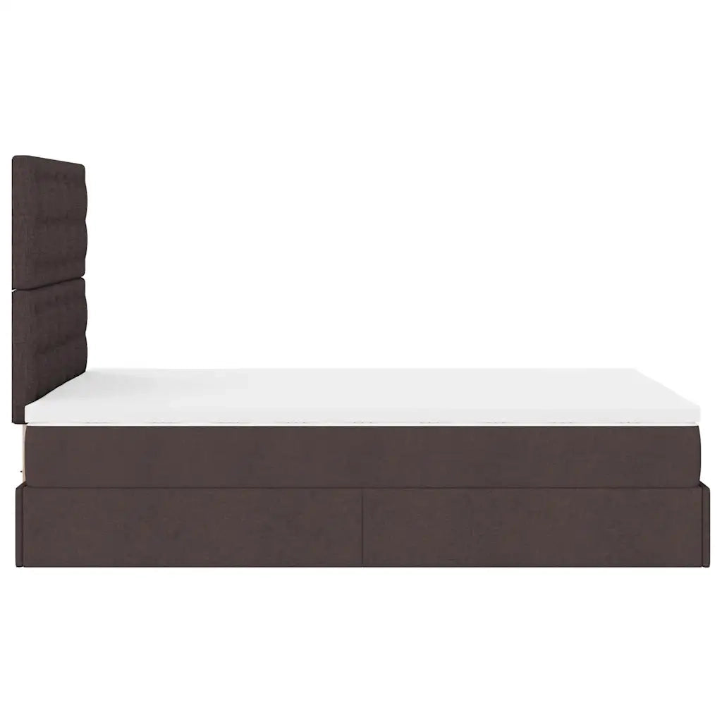 vidaXL Struttura Letto Pouf con Materasso 80x200 cm in Tessuto