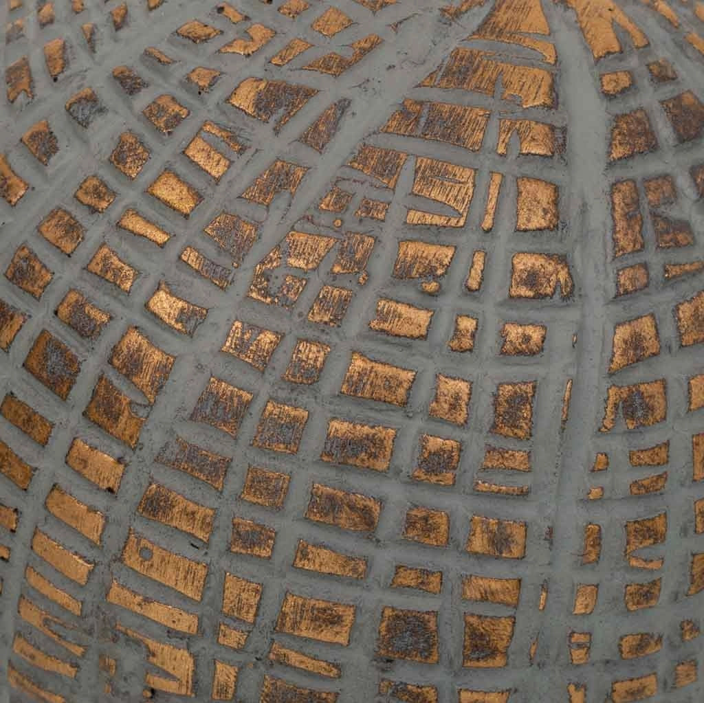 Sfera decorativa dorata in poliresina 8x8x8h