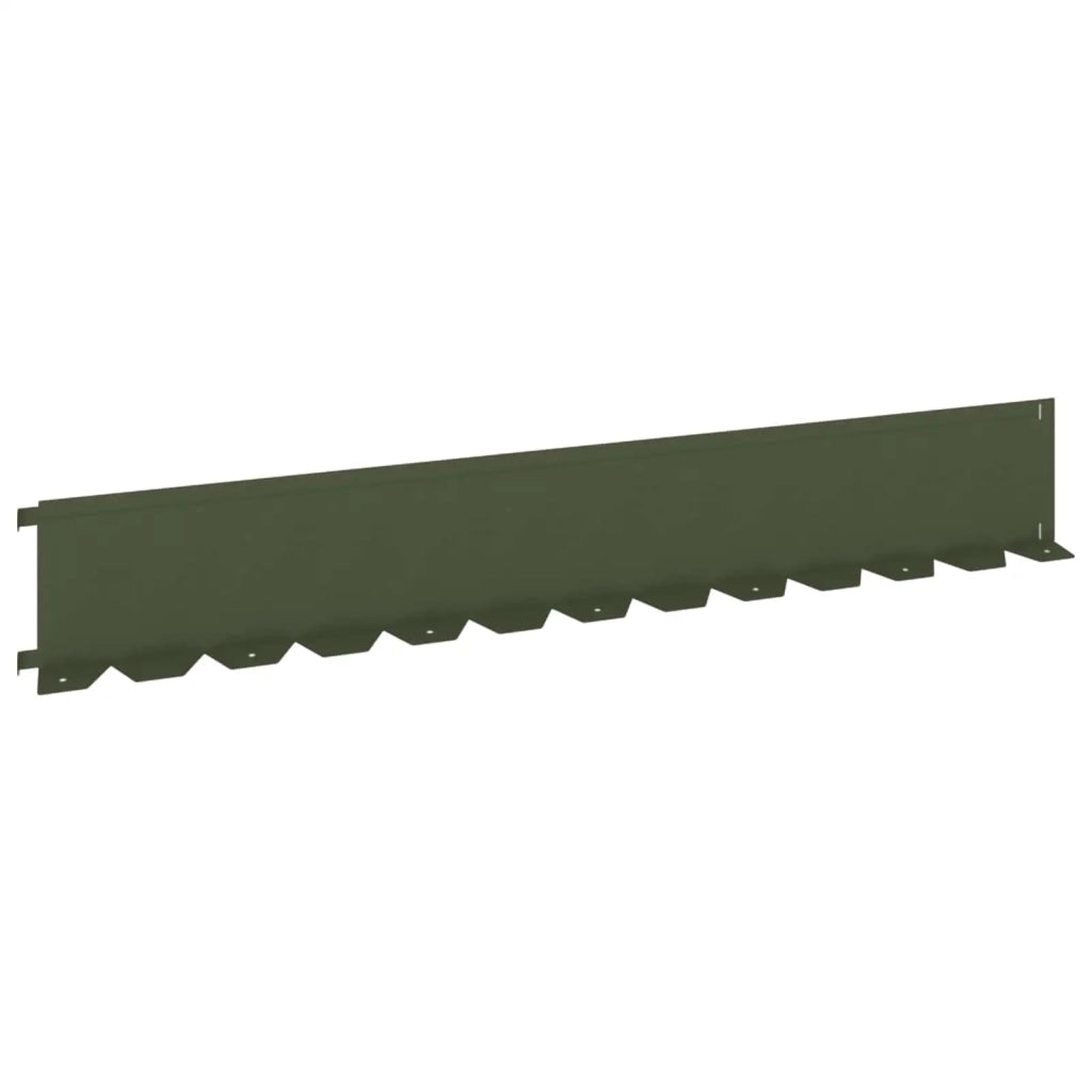 Bordura per Prato 30 pcs 102 x 15 x 4 cm Acciaio Verde Oliva 8008774