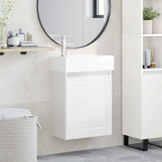 Mobile bagno con rubinetto Bianco Lucido 45,5 x 22,5 x 84 cm 889505