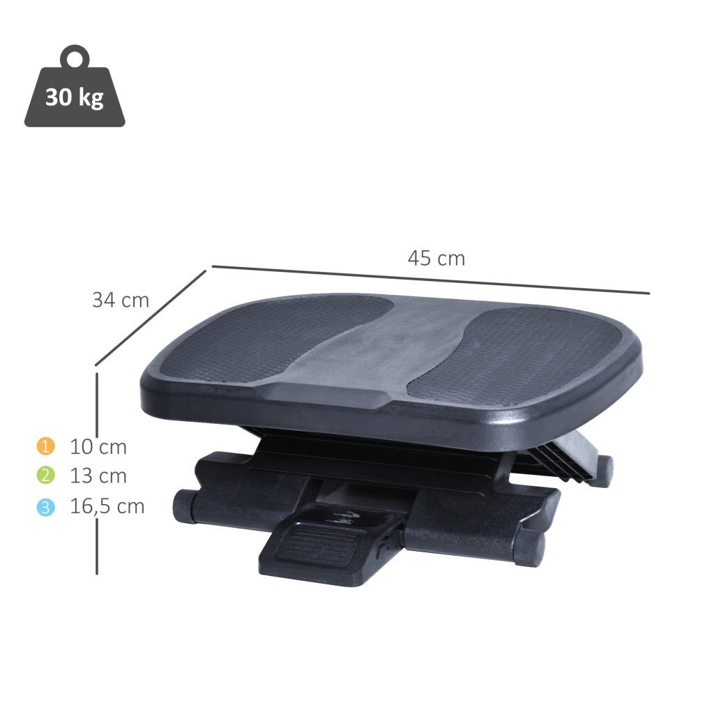 Poggiapiedi ergonomico regolabile ¨C zephmum ¨C Grigio 45x34 cm