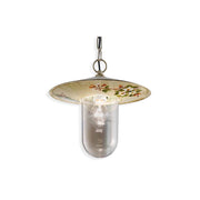 Sospensione Esterno Classica Genova Metallo E Ceramica Bianco Sfumato 1 Luce E27