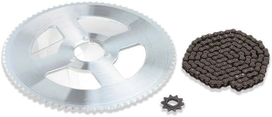 Kit di catena e ingranaggi di alta qualità - Resistente alla corrosione - Lunga durata - Componenti elettrici per bicicletta - Adatto per 1020...