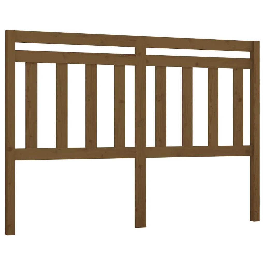 Testiera per Letto ambra 126x4x100 cm in Legno Massello di Pino 814087