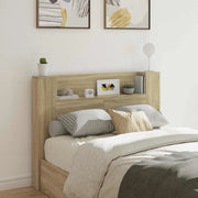 Testata con Mobile e LED Sonoma 140 x 16,5 x 103,5 cm
