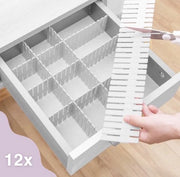 Organizzatore di carico - Set di 12 - Per abbigliamento/cucina/bagno - Bianco