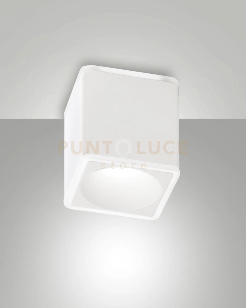 COIBA PLAFONIERA QUADRATA BIANCA LED 13W 3000K 848 + 486LM 2 LUCI