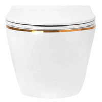 Vaso Wc Sospeso Rea Carlo Mini Tornado Nf Gold Edge