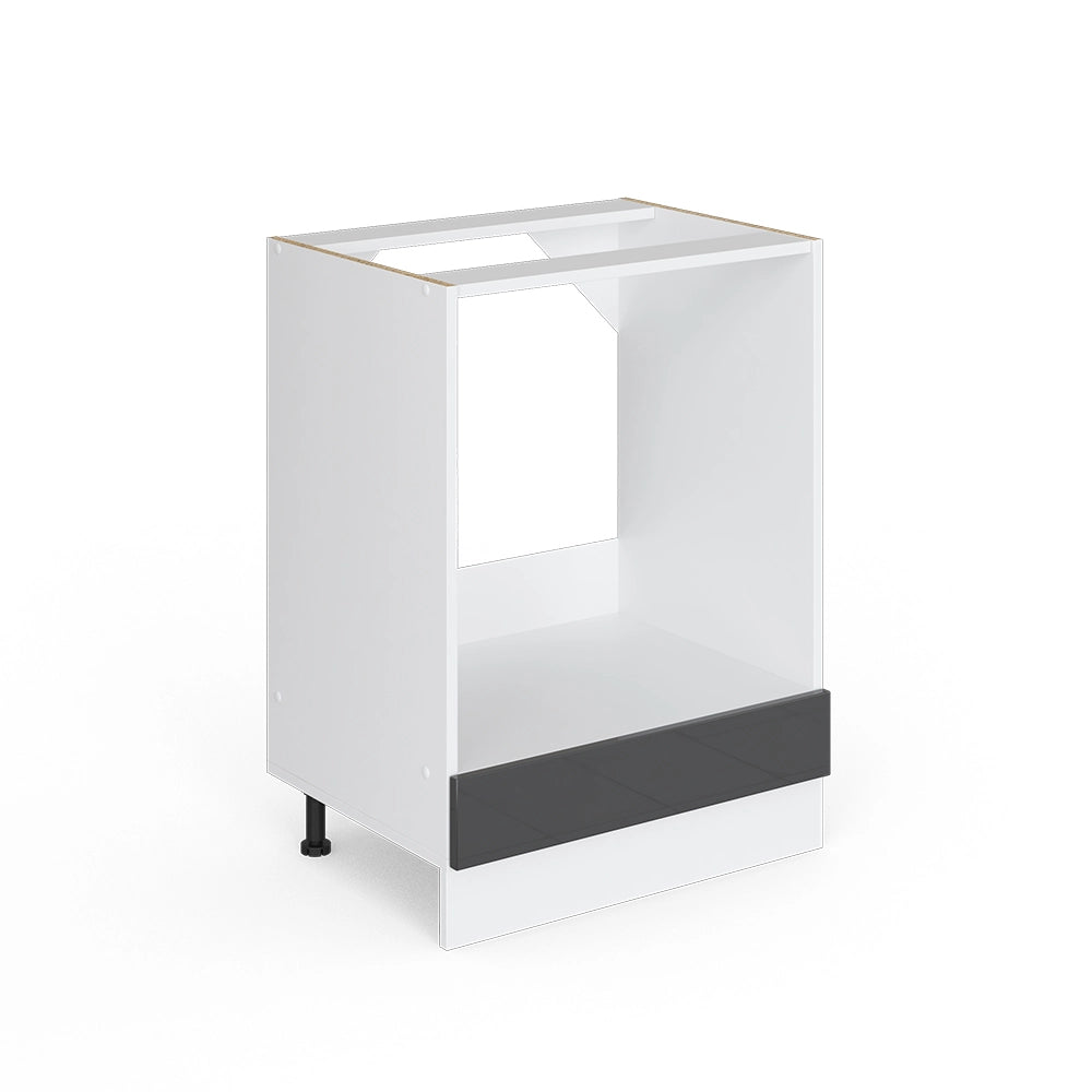 Vicco Base universale Antracite lucido 60 cm con grande nicchia, senza piano di lavoro