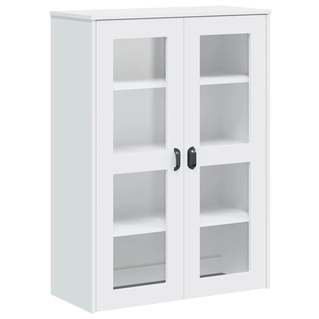 Credenza VIKEN Bianca 80x40x200 cm in Legno Massello di Pino 3207141