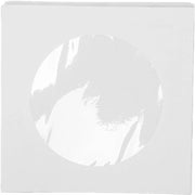 Coprischermo per CD e DVD 100 pezzi - Coprischermo in carta spessa - Coprischermo riciclabile - Adatto per dischi da 8 cm - Foro di vetrina - Protezione efficace - Coprischermo per dischi da CD