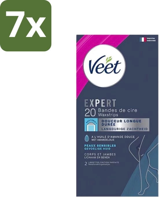 Strisce di depilazione per corpo e gambe - Normale pelle - 20 Strisce - Confezione in bulk - 7 pezzi