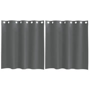 Tende in Voile con Occhielli 2 pz Grigio Scuro 140x140 cm
