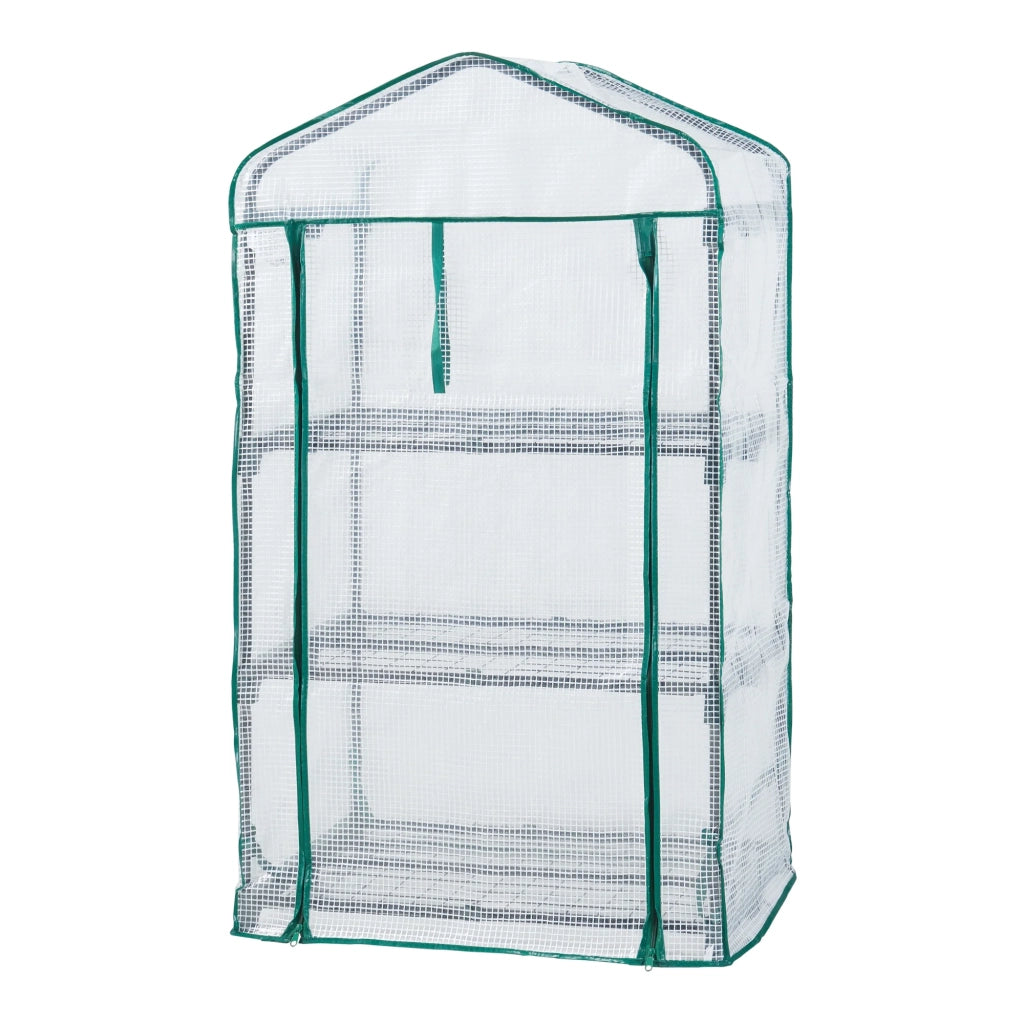 Serra da giardino a 3 livelli 125 x 69 x 49 cm bianca 03_0010539