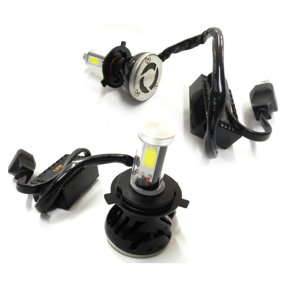 Trade Shop - Coppia Lampade Fari Ricambio Per Auto 4 Led 8s H4 Alta Luminosita' Bianco Freddo -