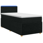Letto box spring con materasso Nero 90 x 200 cm Tessuto 3452836