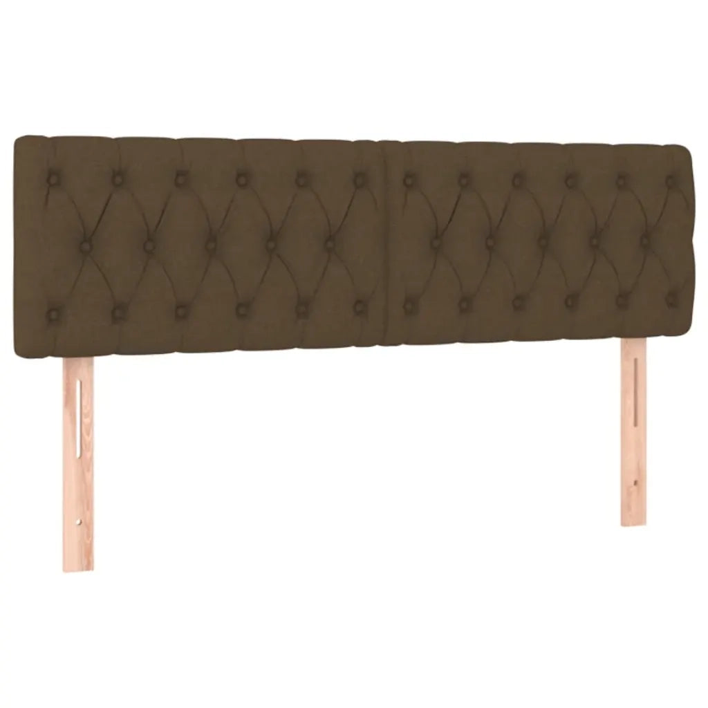 Letto a Molle Materasso e LED Marrone Scuro 140x200 cm Tessuto cod mxl 39448