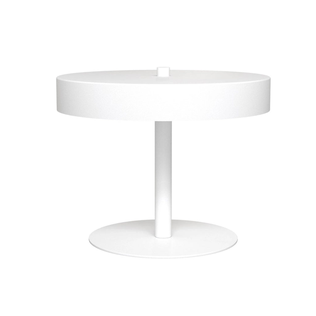 Lampada da tavolo Nemo in acciaio bianco opaco
