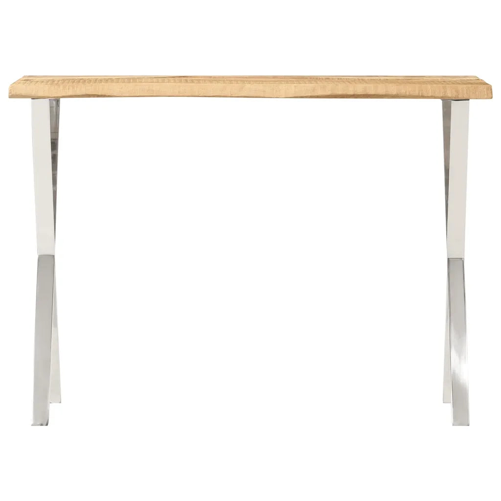 Tavolo Consolle | Tavolo d'Ingresso Bordi Vivi 105x33x76 cm Legno Massello di Mango