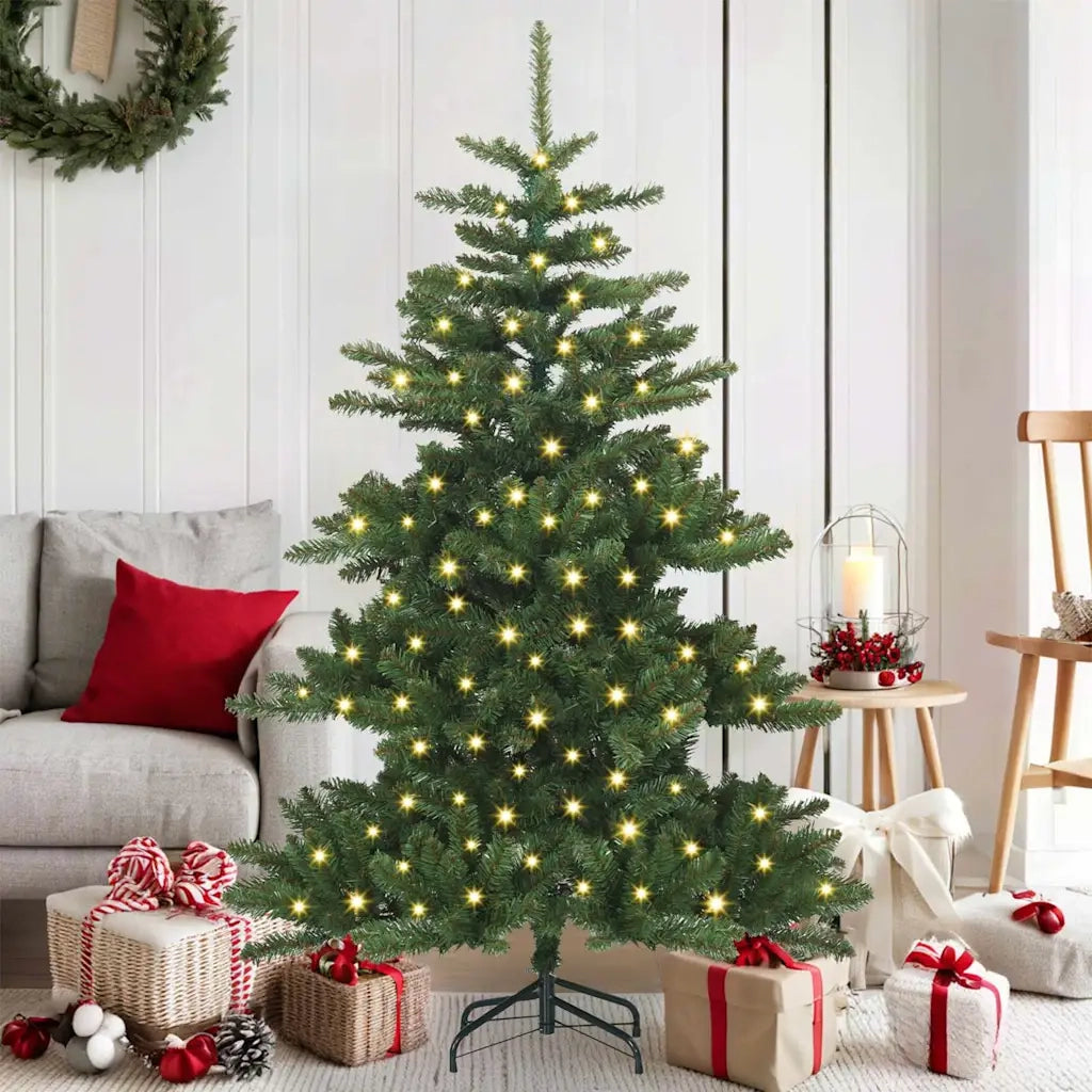 Albero di Natale | Decorazioni natalizie Artificiale con Rami Pieghevoli Verde 150 cm