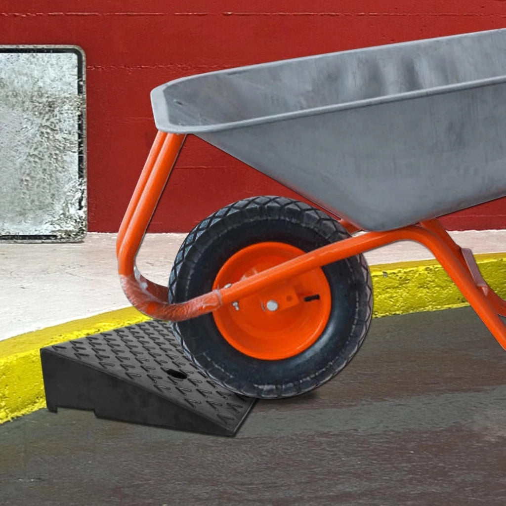 Set di 4 rampe per soglia in gomma, 10 cm, portatili, con superficie antiscivolo, per auto, sedia a rotelle