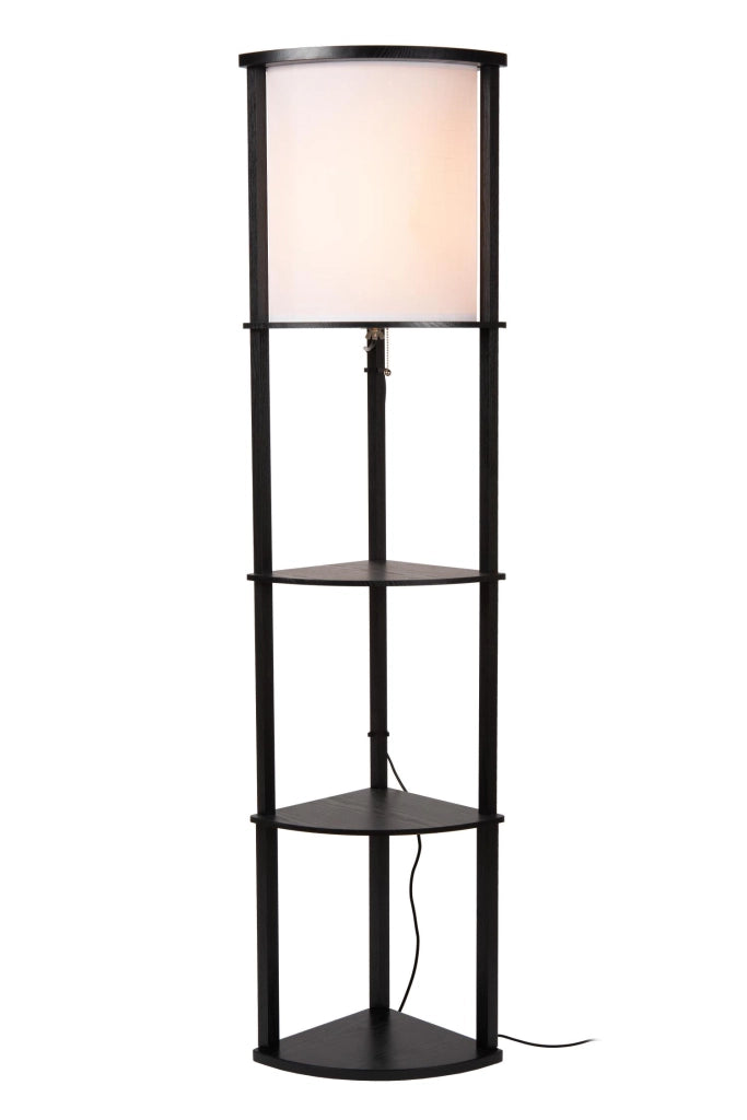 Lampada da terra MENNO scandinava 1xE27 nera crema Lucide