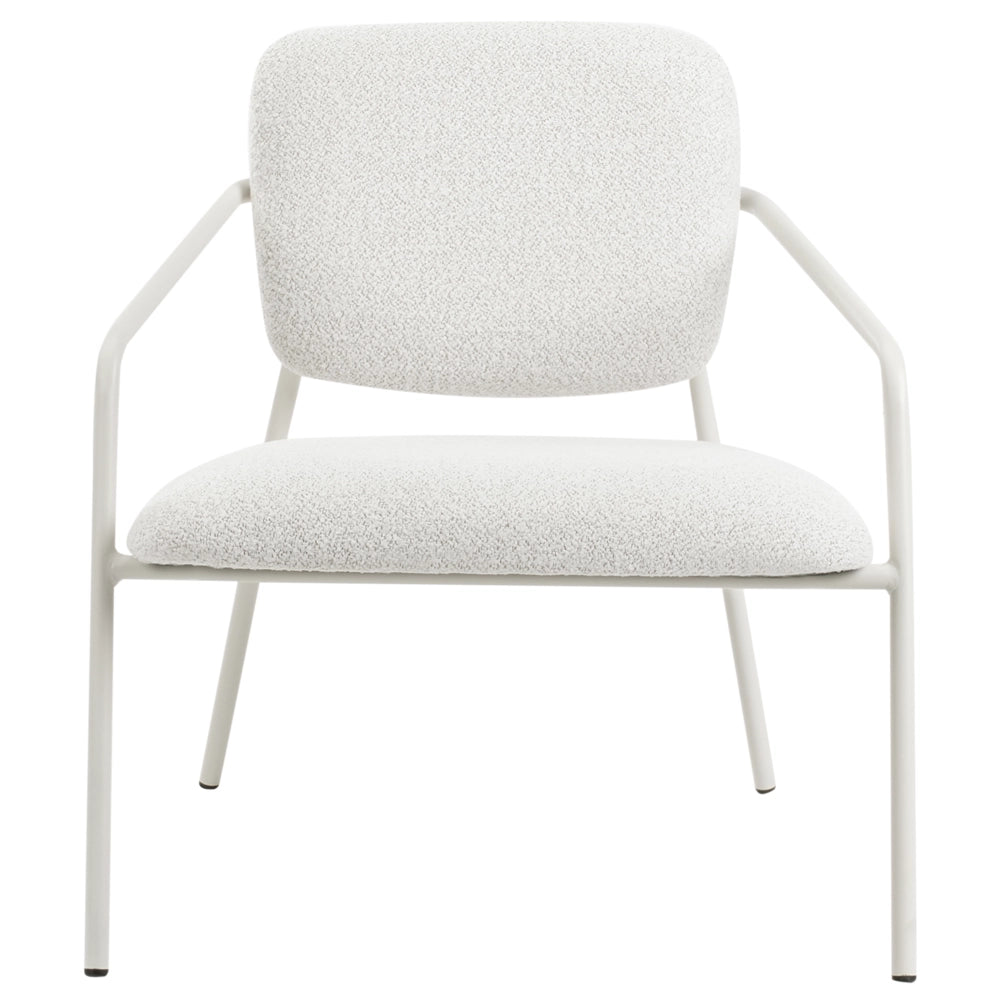 Set di 2 poltrone in tessuto bianco sporco Gambe in metallo con braccioli Soggiorno moderno