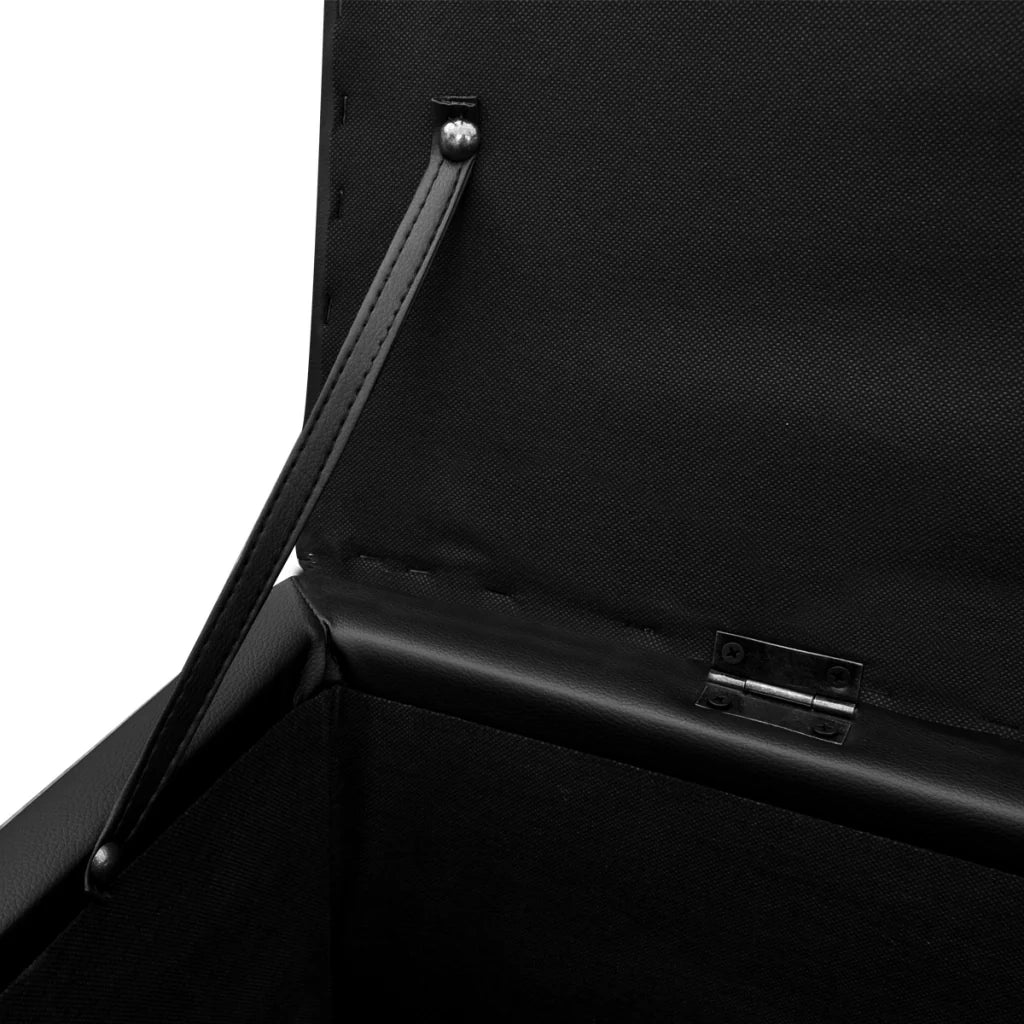 Set di 3 panche impilabili con vano portaoggetti nero 115 cm 3002020