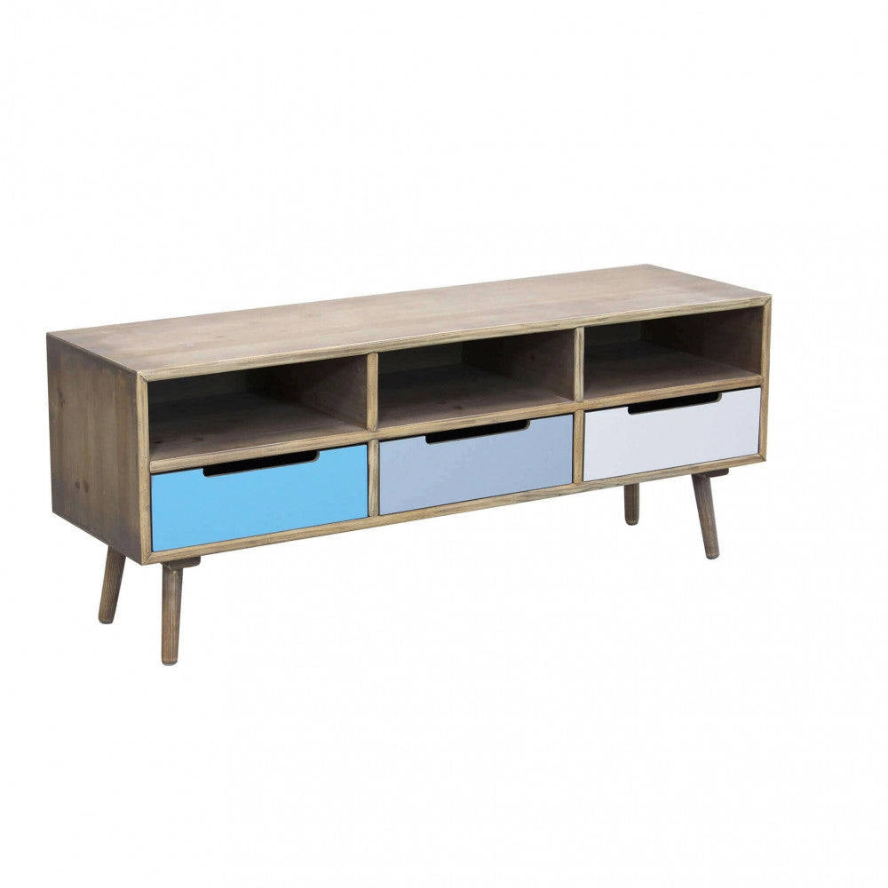 Mobile TV Tiburg 120x35,5x29,5 h cm in MDF Multicolor