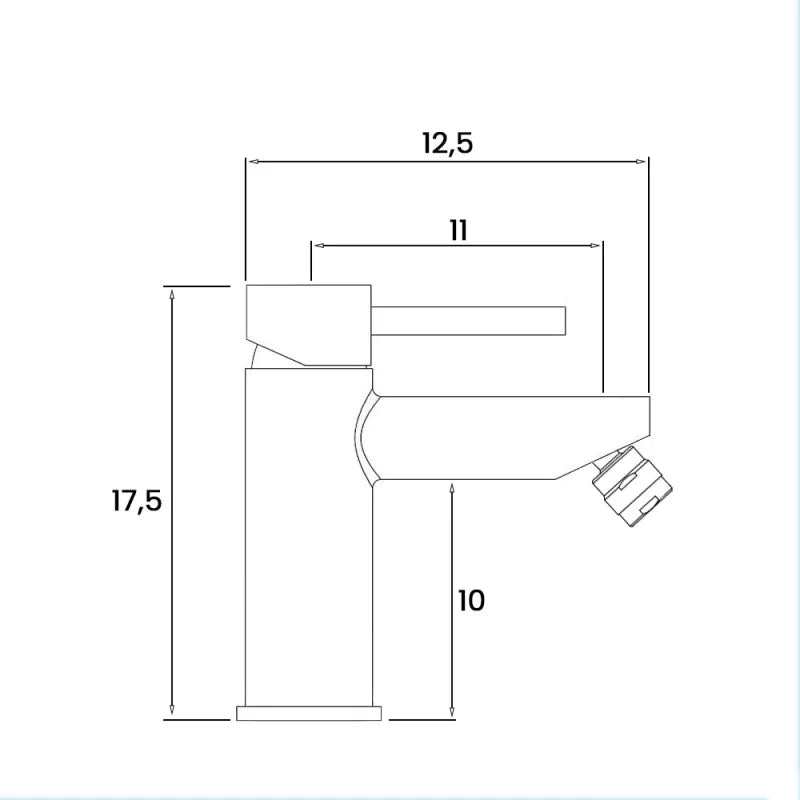 MISCELATORE BIDET YORK NERO OPACO