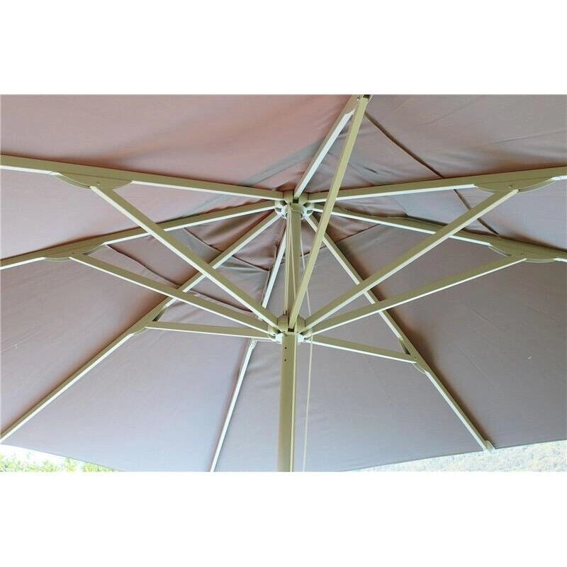 OMBRELLONE BRIAN CON TELO TAUPE 3 X 3 MT