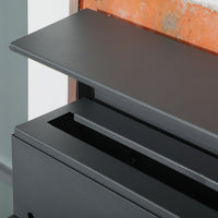 Cassetta Postale 3 Fessure 37x10,5x37 cm 2 Chiavi in Acciaio Zincato Grigio