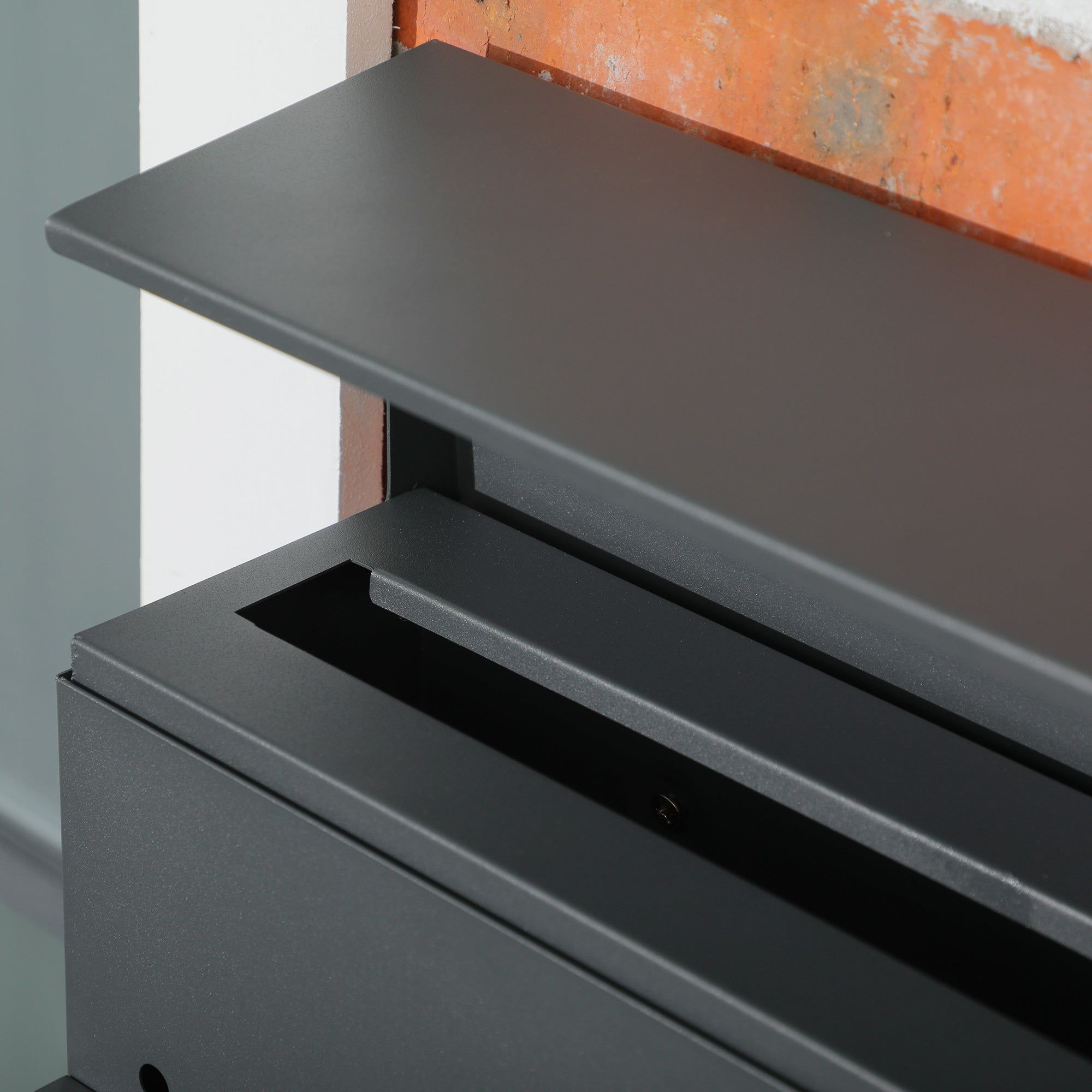 Cassetta Postale 3 Fessure 37x10,5x37 cm 2 Chiavi in Acciaio Zincato Grigio