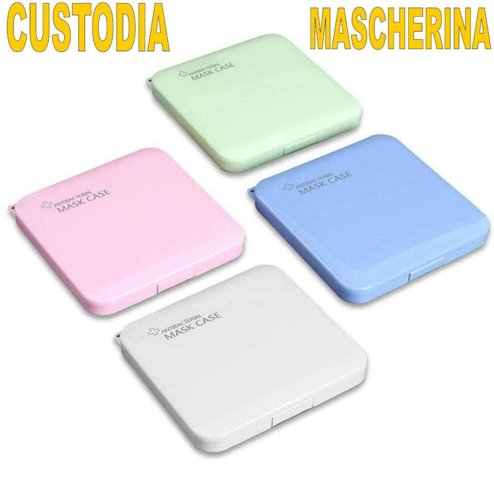 Trade Shop - Porta Mascherina Mascherine Custodia Cover Organizer Portatile Box Tascabile -