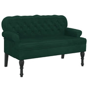 Panca con Schienale Verde Scuro 119,5x64,5x75 cm in Velluto CFW8086069
