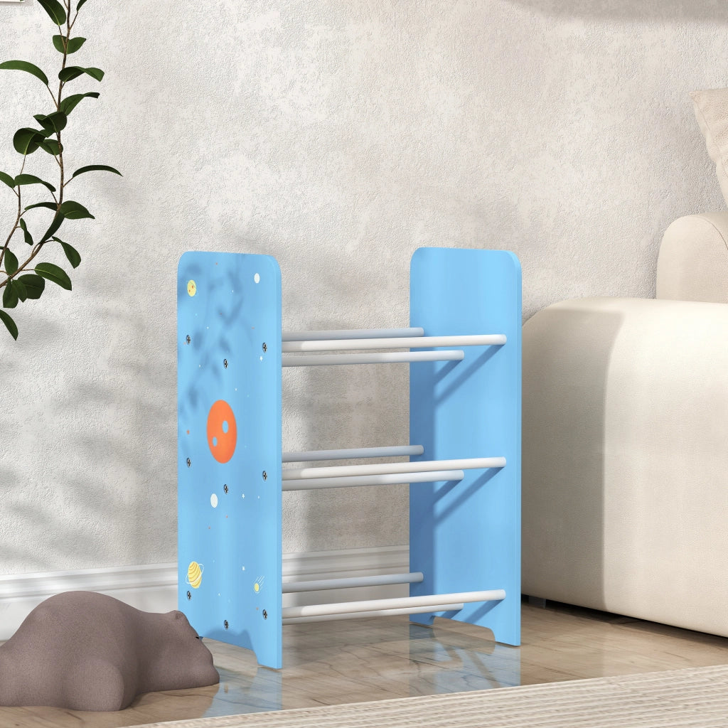 Scaffale per Bambini con Cestini ¨C Zephmum ¨C Azzurro 43x30x60 cm