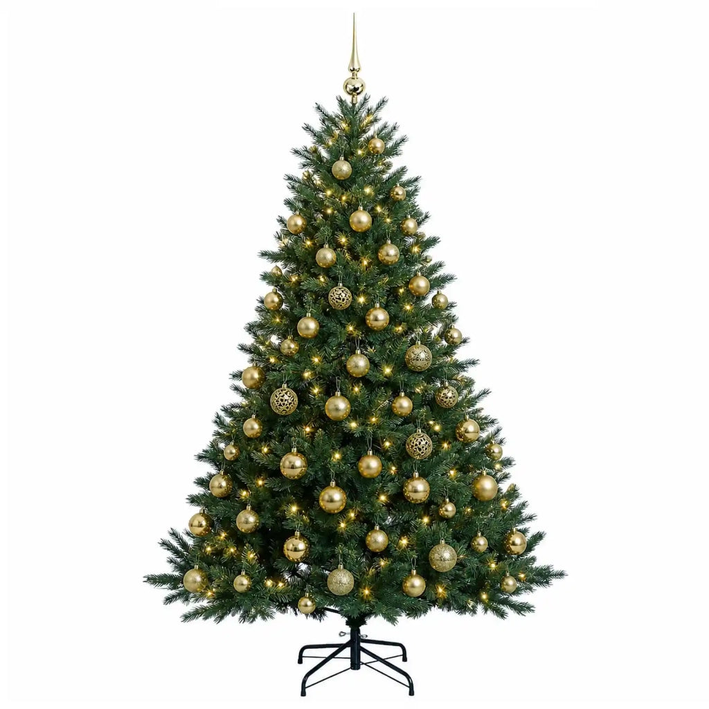 Albero di Natale artificiale con palline 240 cm 300 LED 3466508