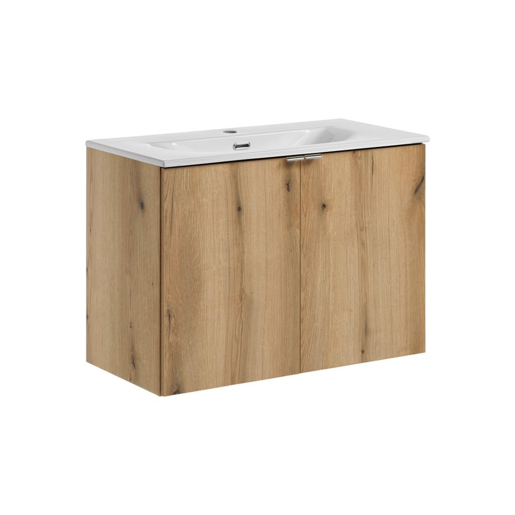 Set mobili bagno 80 cm con lavabo per mobile Dance Nova Oak 80 x 1401 x 40 cm