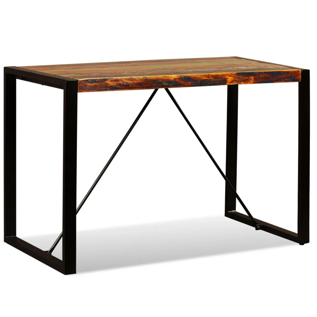 Tavolo da Pranzo in Legno Massello Anticato 120 cm 243998