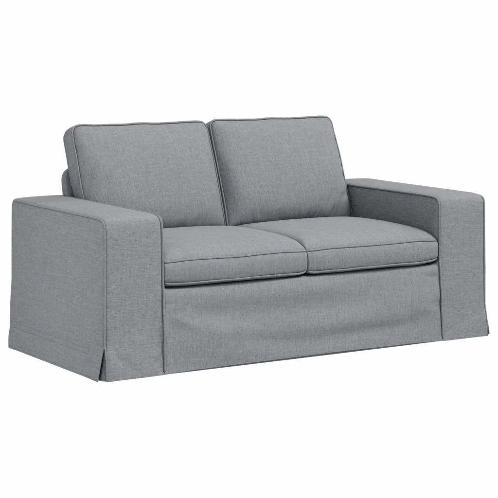 Set di divani 2 pcs Grigio chiaro 162 x 80 x 82 cm Tessuto
