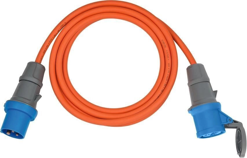 Brennenstuhl 1167650605 Cavo di Prolunga CEE da Campeggio 5 m H07RN-F 3G2,5 230V 16A IP44 colore Arancione