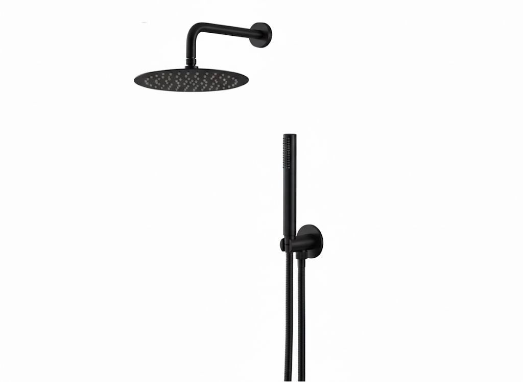 Kit doccia tondo Cromato Vema WELLNESS BRASS V08135 Nero Opaco