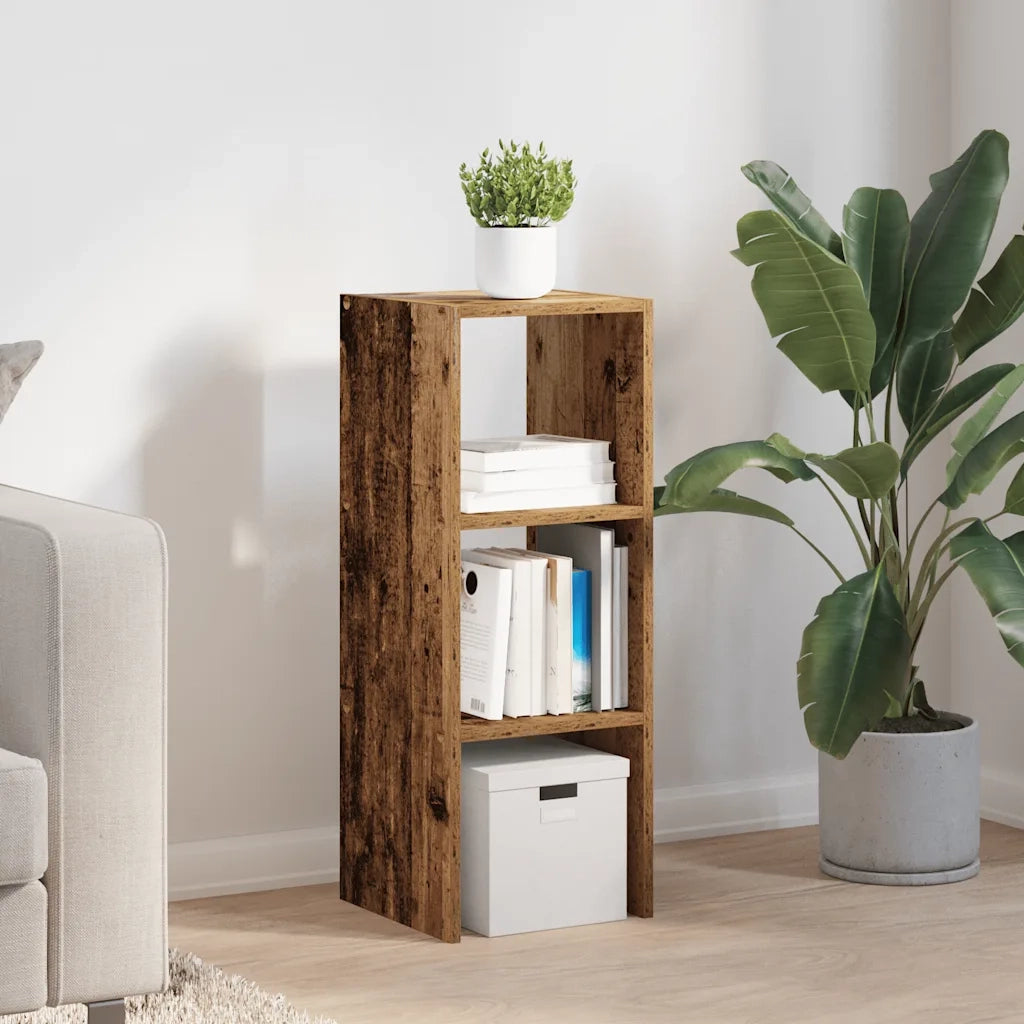 Libreria Impilabili Legno Antico 30x30x80 cm Legno Multistrato 858817