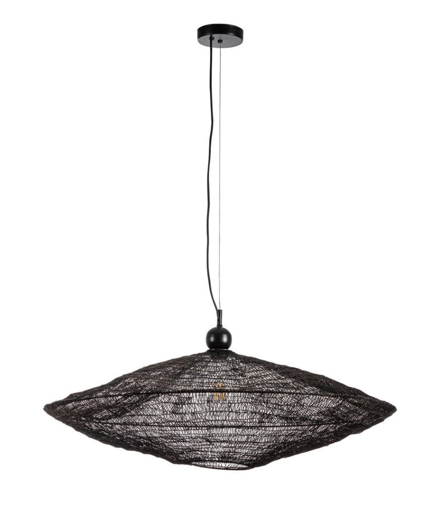 Lampadario a Sospensione in Metallo Intrecciato Nero D86 - DARIO