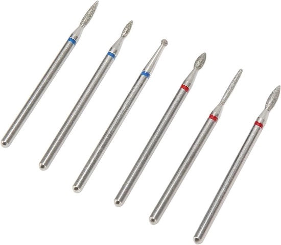 Set di 6 Bit per Rimuovere Righello di Acciaio Tungsteno per Rimozione Rapida e Arte del Pedicure
